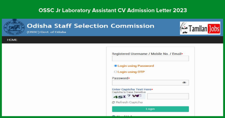 OSSC Jr Laboratory Assistant CV Admission Letter 2023