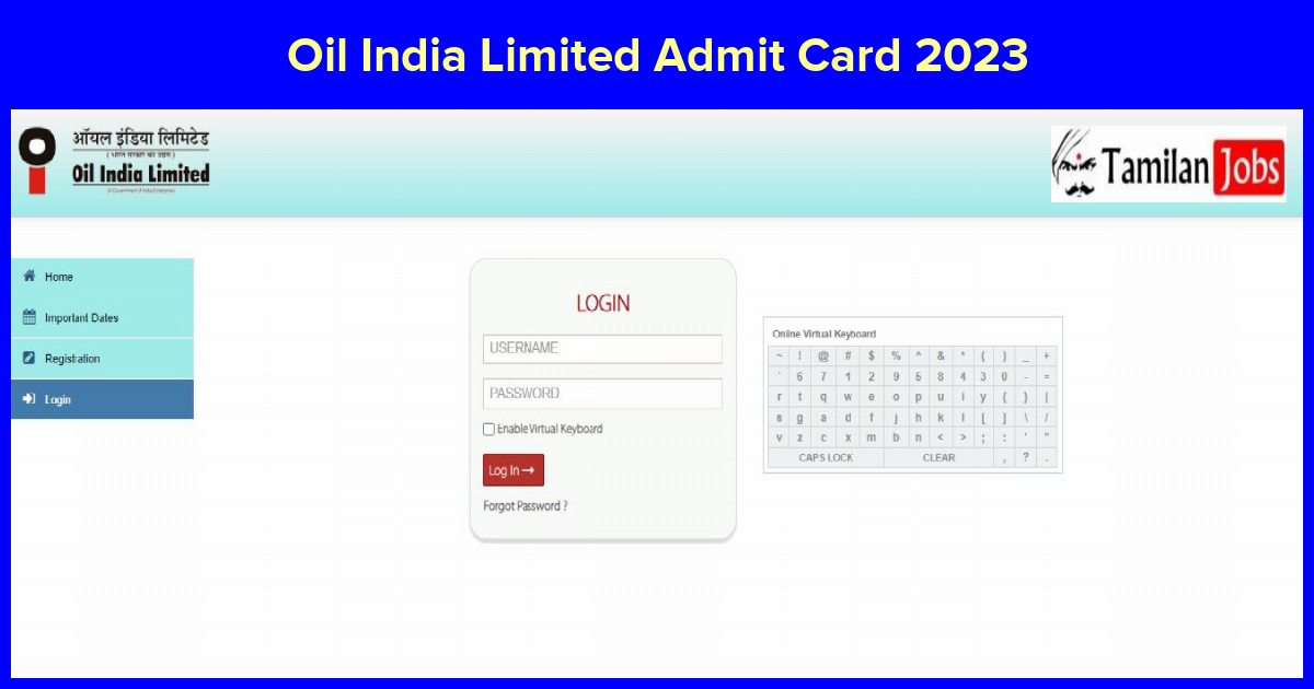Oil India Limited Admit Card 2023