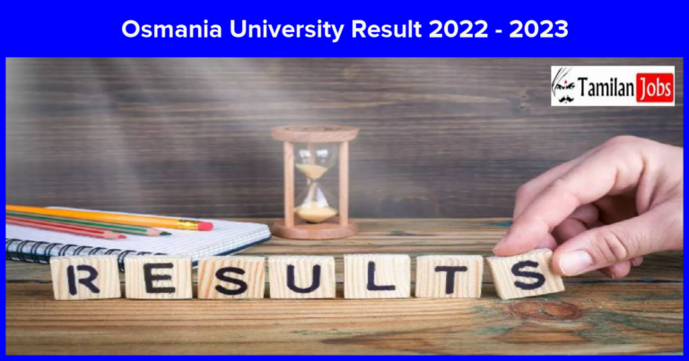 Osmania University Result 2023 Out Check OU UG PG Semester Marks here
