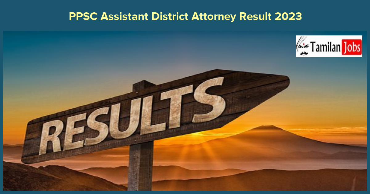PPSC Assistant District Attorney Result 2023