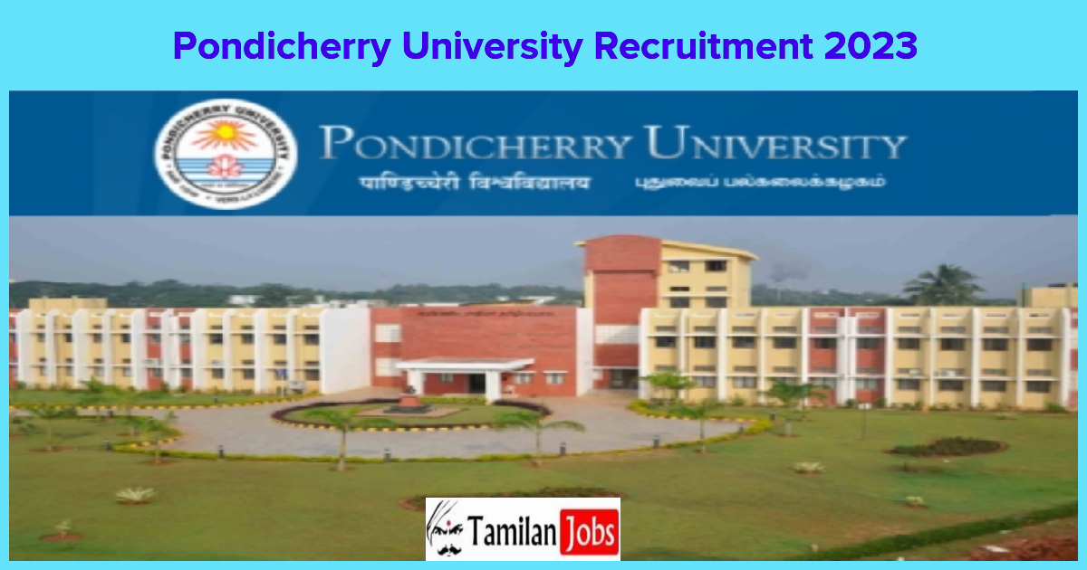 Pondicherry University Recruitment 2023