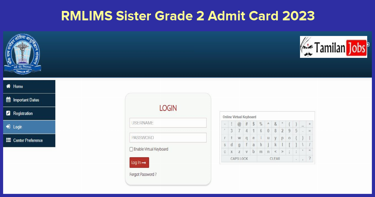 Rmlims Sister Grade 2 Admit Card 2023