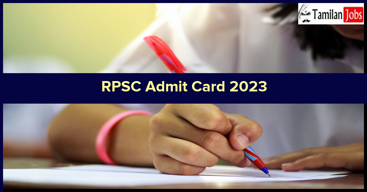 RPSC Admit Card 2023