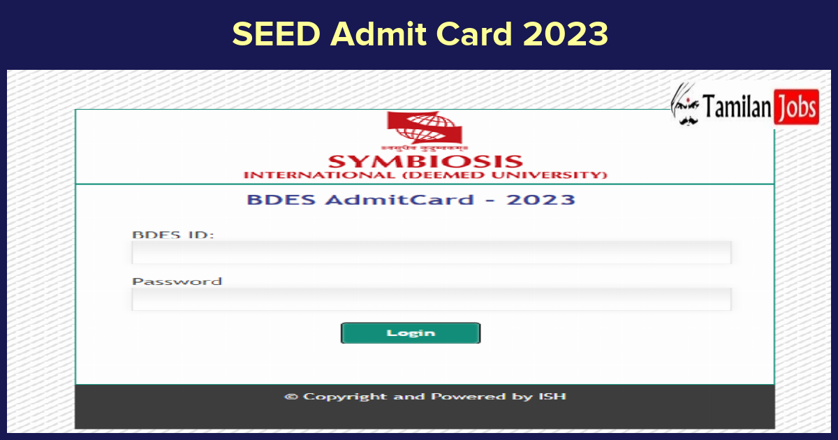SEED Admit Card 2023