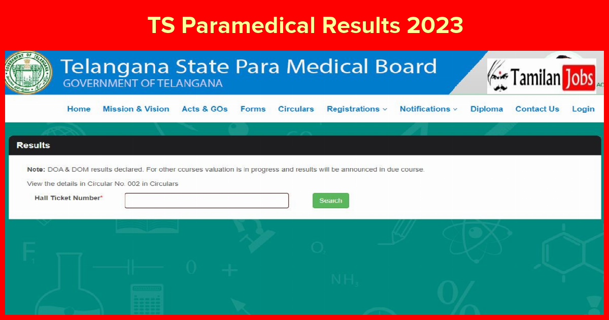 TS Paramedical Results 2023