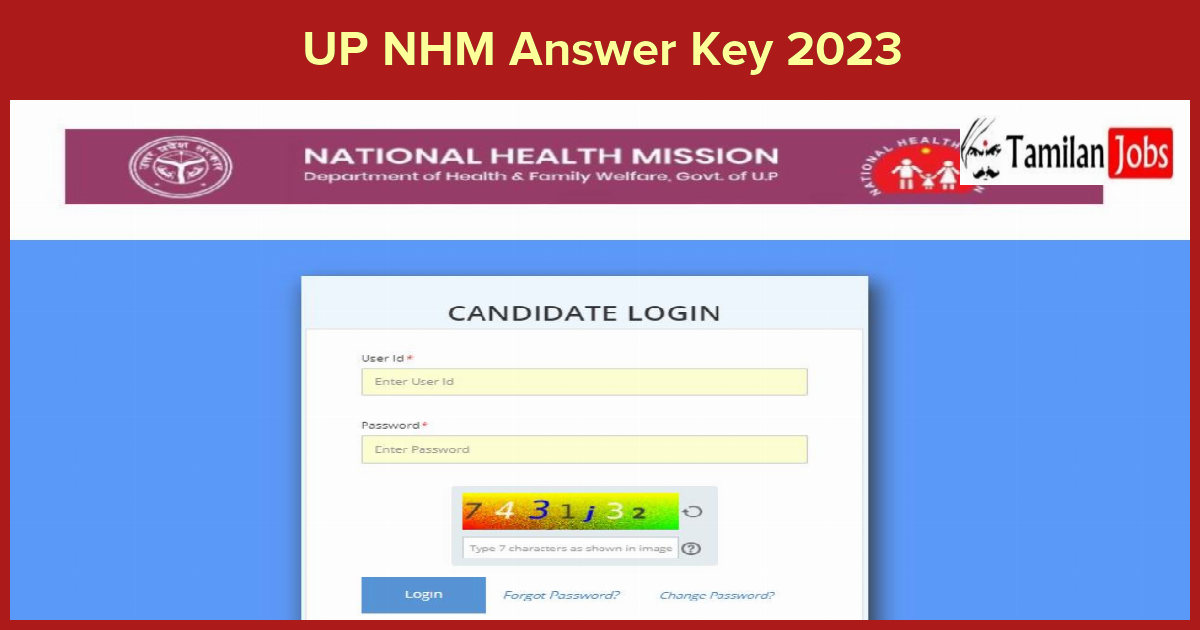 UP NHM Answer Key 2023