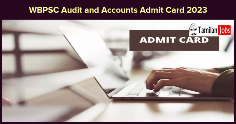 WBPSC Audit and Accounts Admit Card 2023