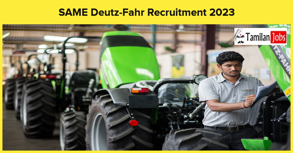 SAME Deutz-Fahr Recruitment 2023