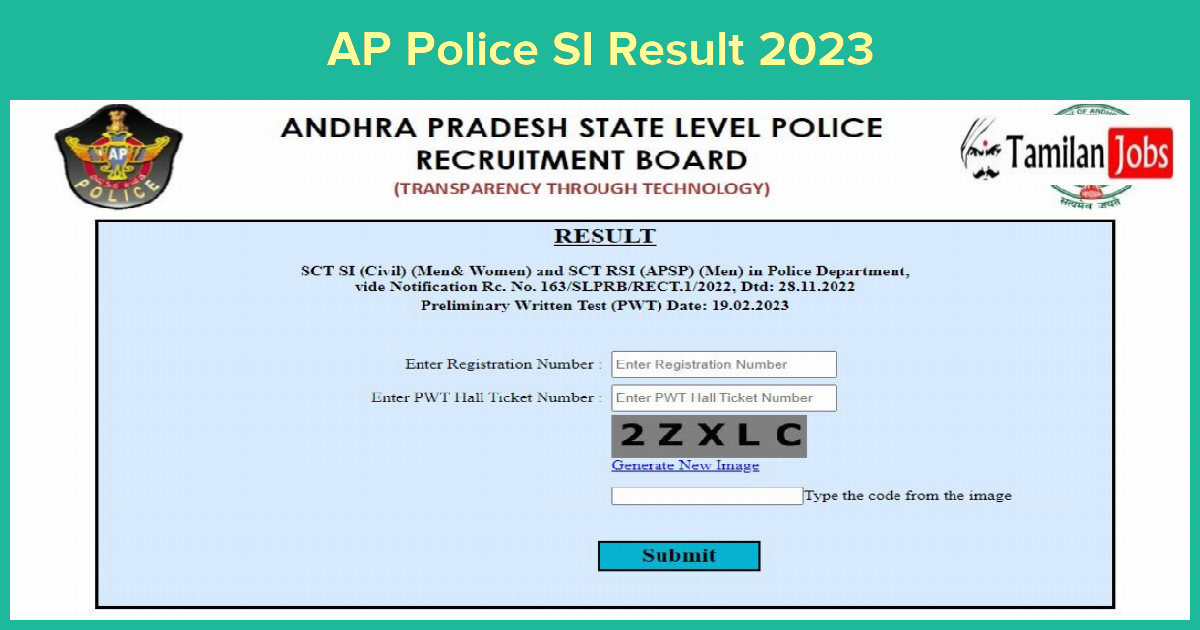 Police SI Check & Download Here @ slprb.ap.gov.in