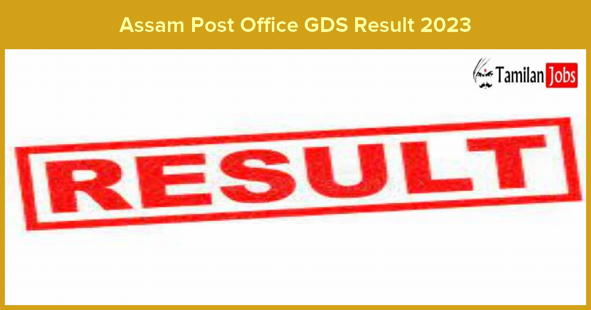 Assam Post Office GDS Result 2023