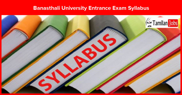 Banasthali University Entrance Exam Syllabus