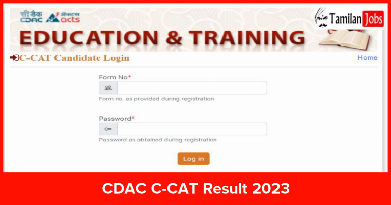 CDAC C-CAT Result 2023