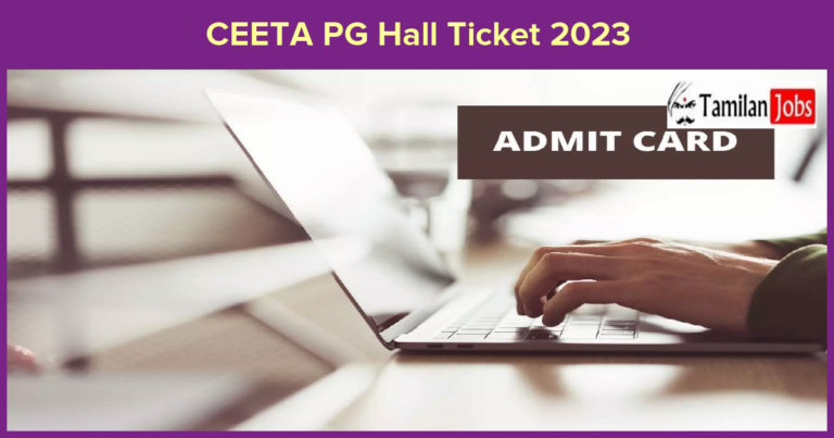 CEETA PG Hall Ticket 2023