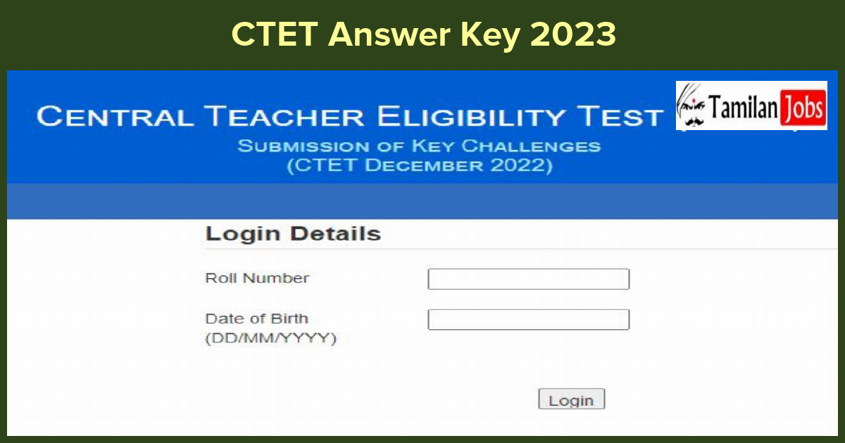 Ctet Answer Key 2023