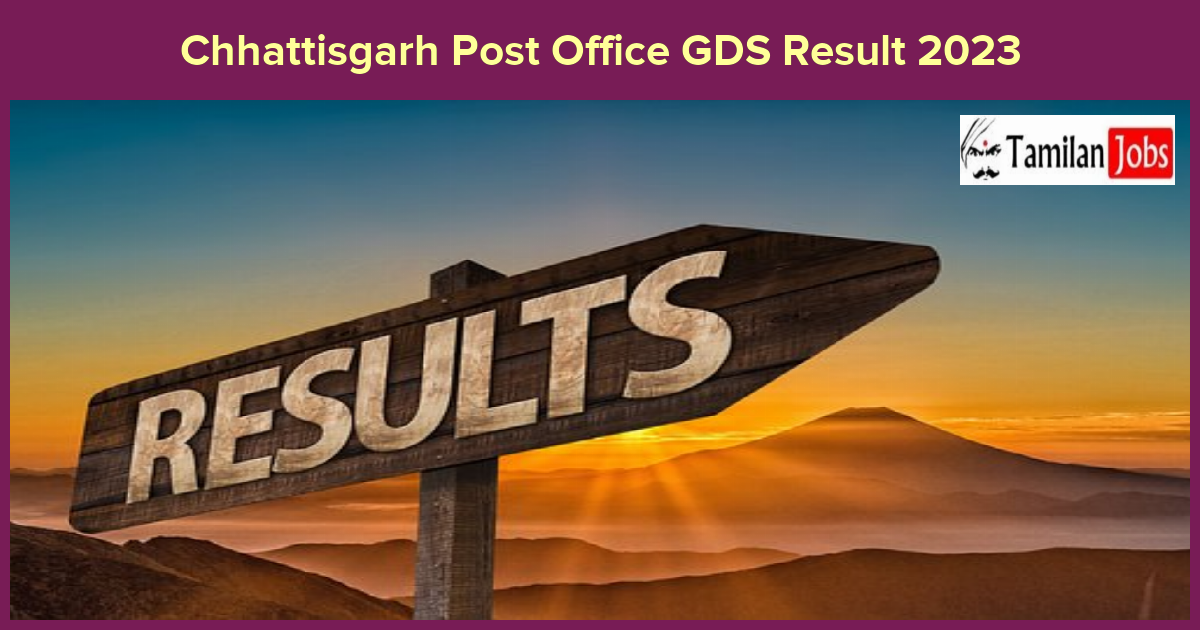 Chhattisgarh Post Office GDS Result 2023