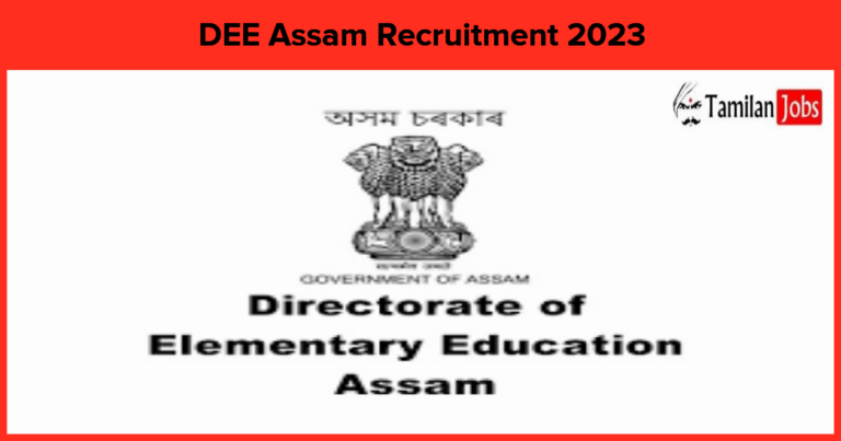 DEE Assam Recruitment 2023