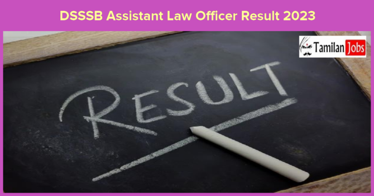 DSSSB Assistant Law Officer Result 2023