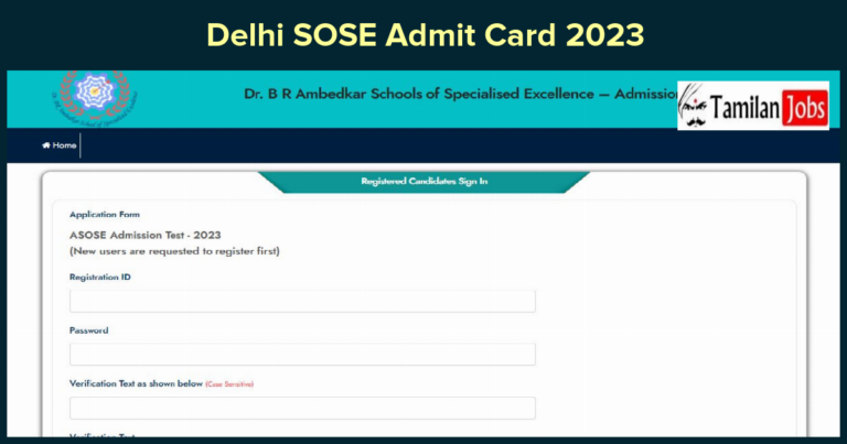 Delhi SOSE Admit Card 2023
