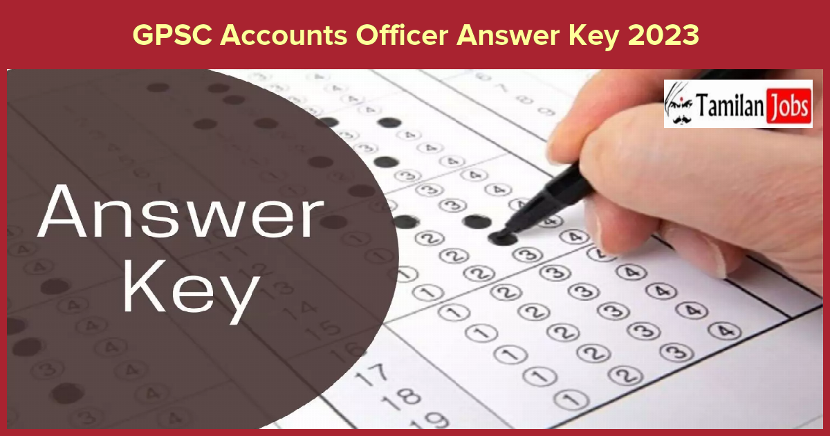 Gpsc Accounts Officer Answer Key 2023