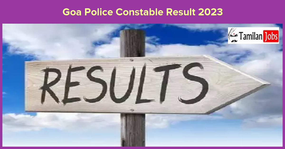 Goa Police Constable Result 2023