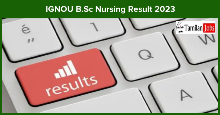 IGNOU B.Sc Nursing Result 2023