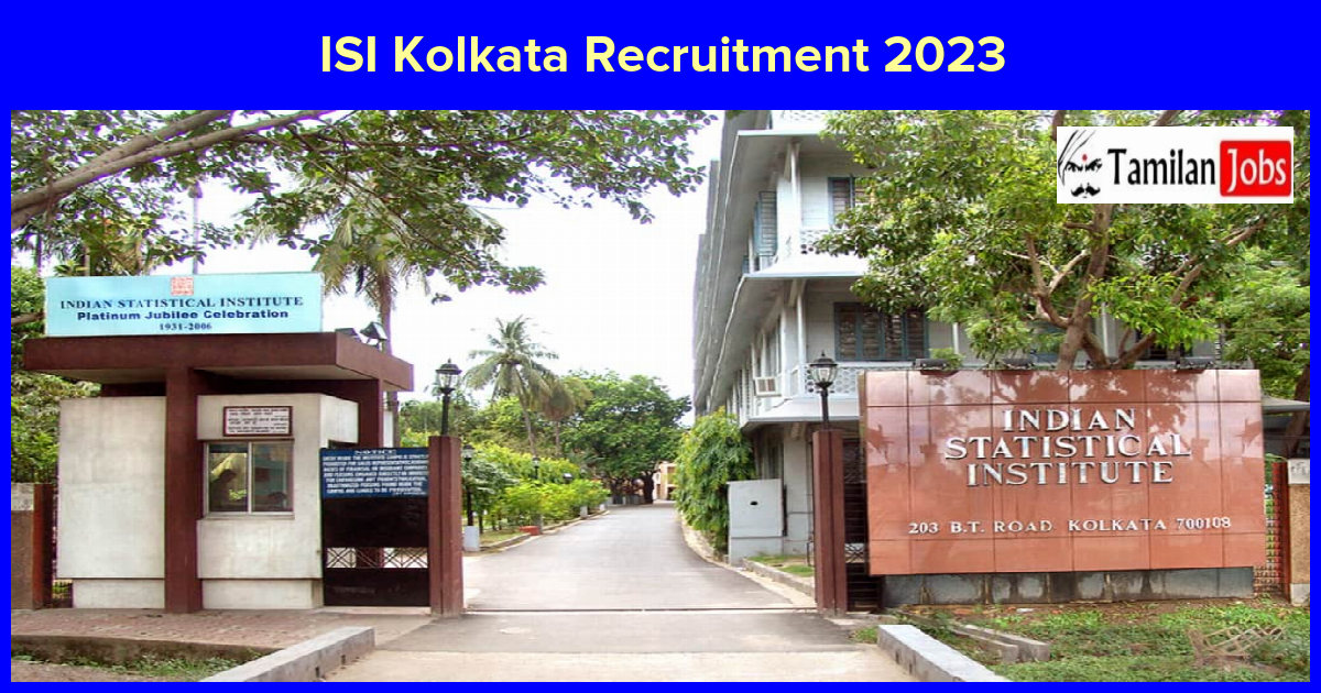 ISI Kolkata Recruitment 2023