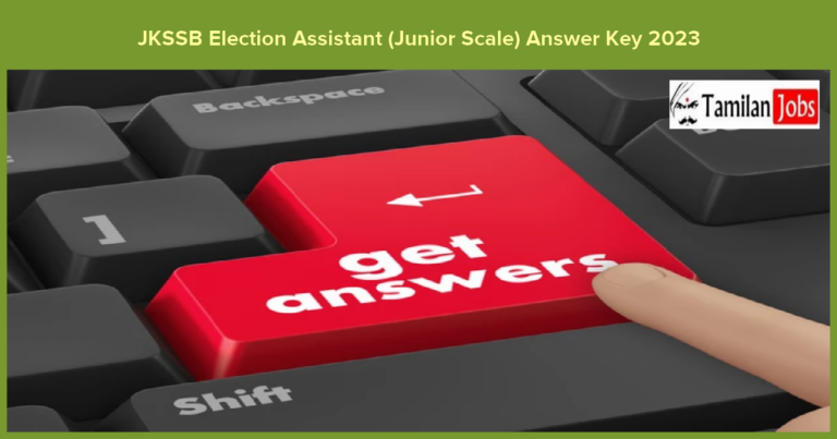 JKSSB Election Assistant (Junior Scale) Answer Key 2023