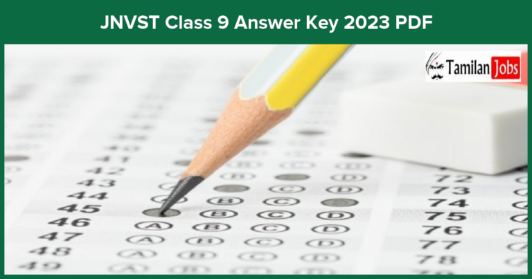 JNVST Class 9 Answer Key 2023 PDF