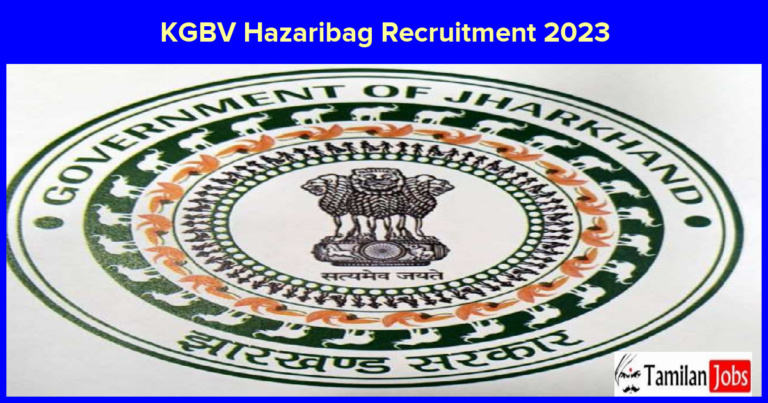 KGBV Hazaribag Recruitment 2023