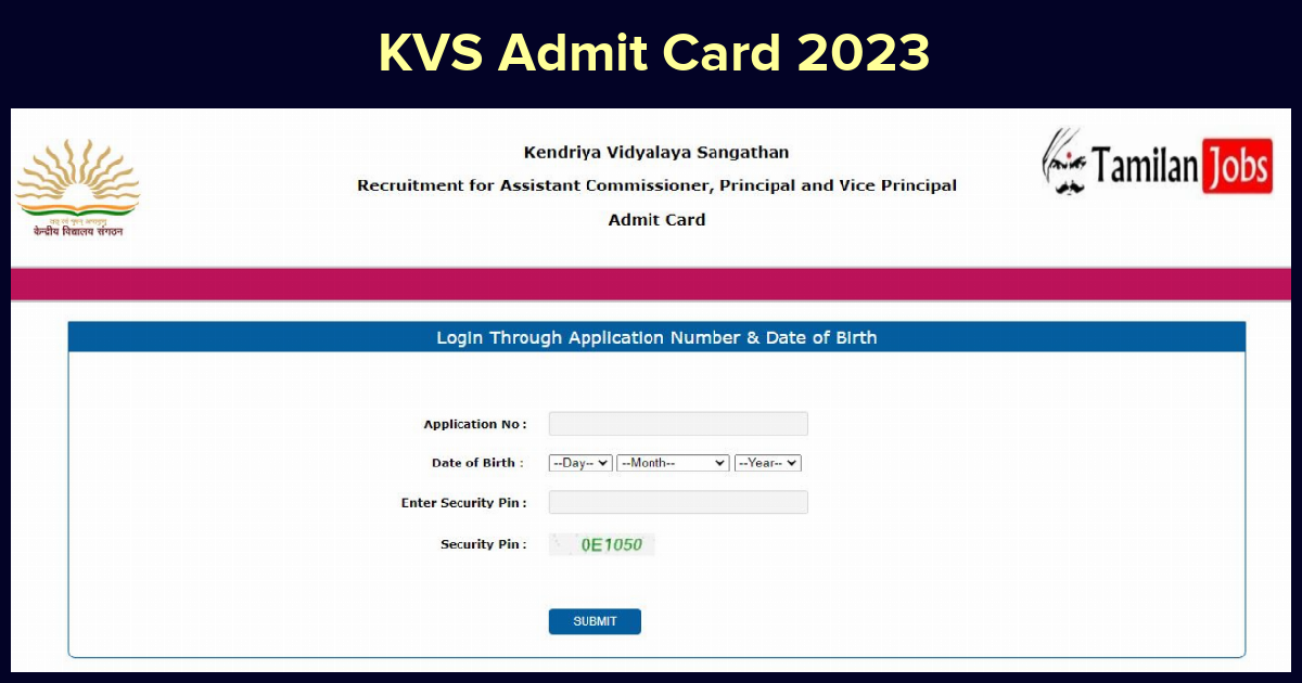 KVS Admit Card 2023