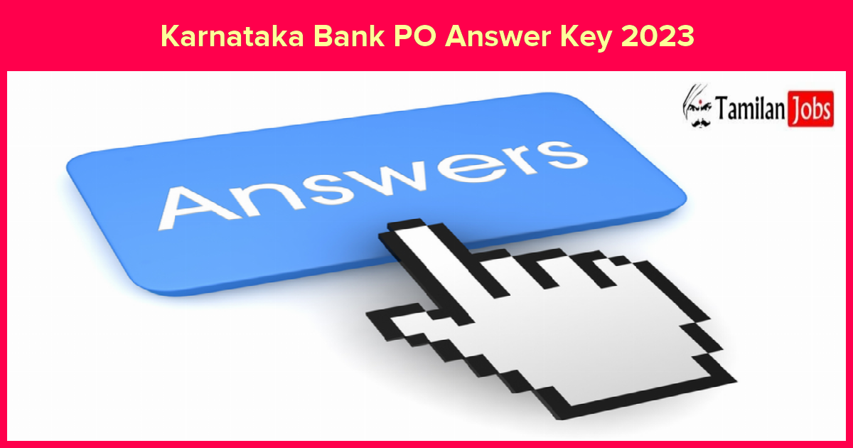 Karnataka Bank Po Answer Key 2023