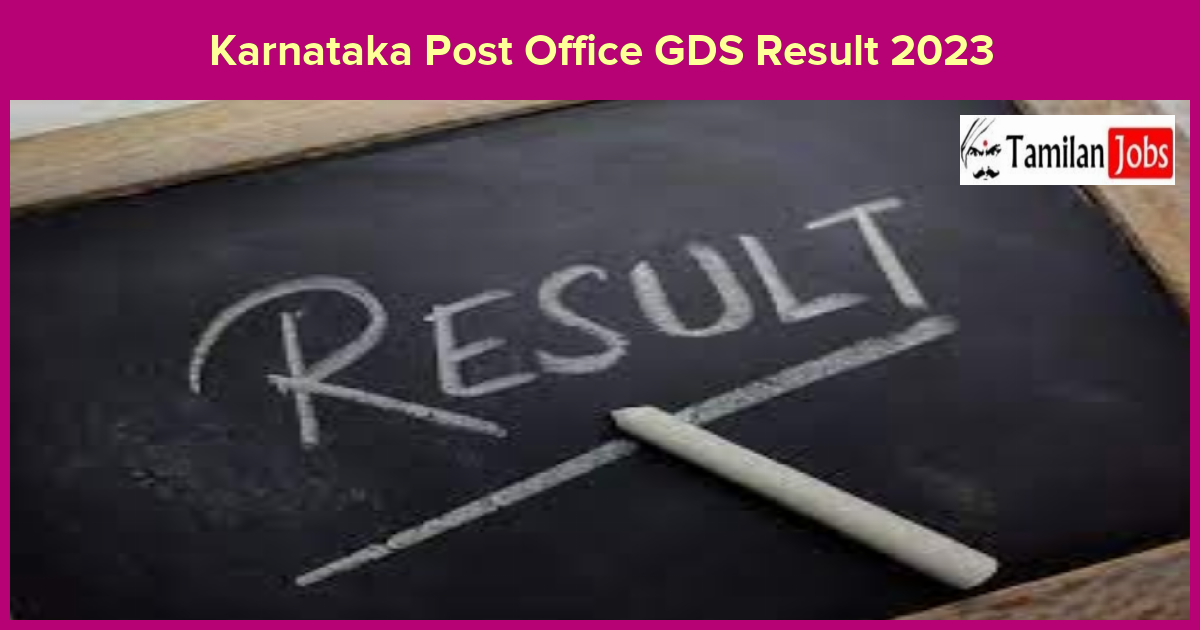 Karnataka Post Office Gds Result 2023