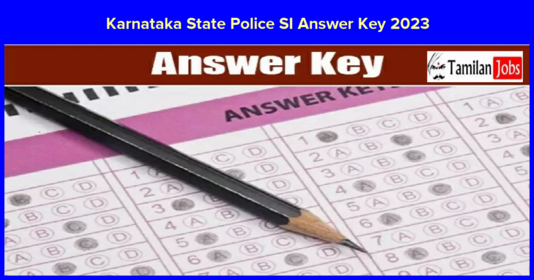 Karnataka State Police SI Answer Key 2023