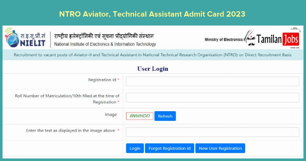 NTRO Aviator, Technical Assistant Admit Card 2023 