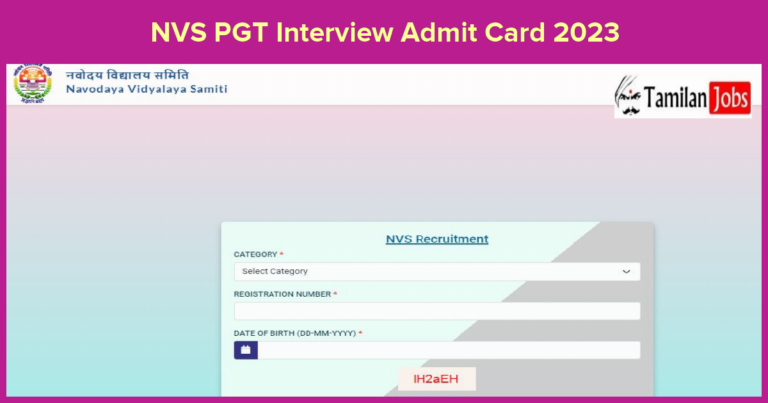NVS PGT Interview 2023