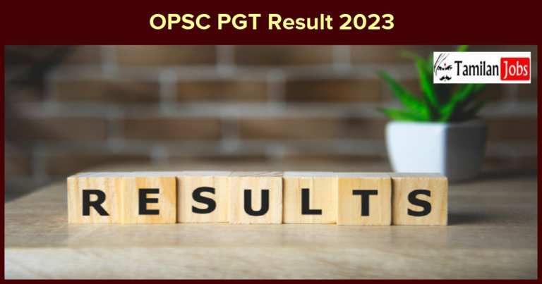 OPSC PGT Result 2023