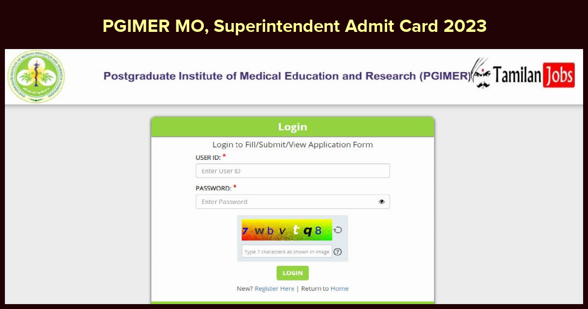 PGIMER MO, Superintendent Admit Card 2023