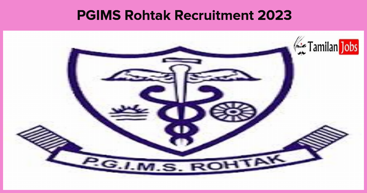 PGIMS Rohtak Recruitment 2023