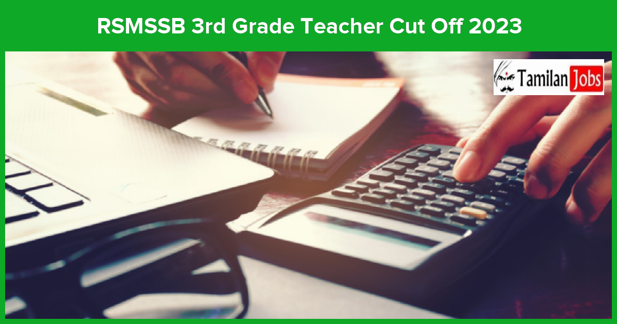 RSMSSB 3rd Grade Teacher Cut Off 2023