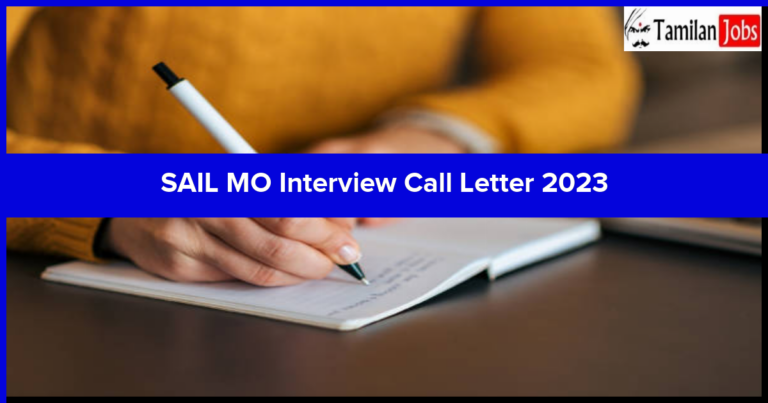SAIL MO Interview Call Letter 2023