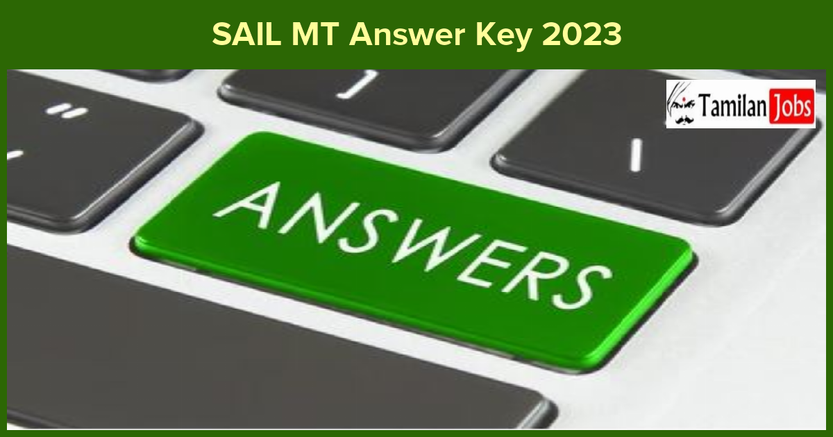 SAIL MT Answer Key 2023