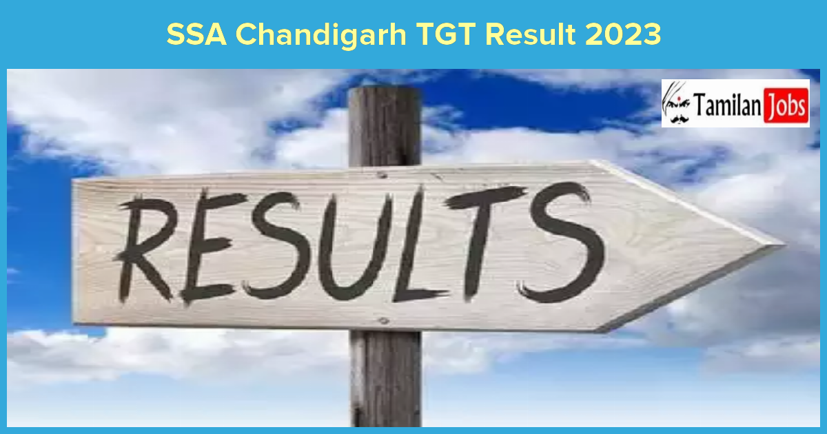 SSA Chandigarh TGT Result 2023