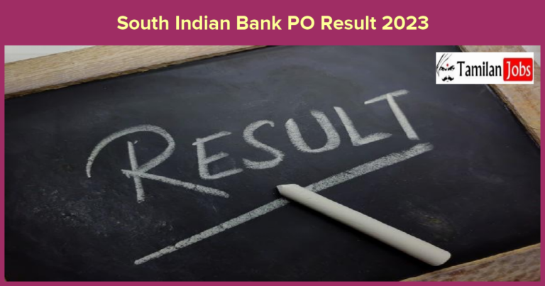 South Indian Bank PO Result 2023