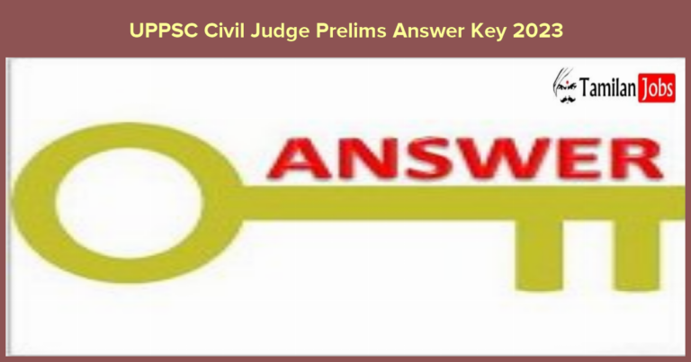UPPSC Civil Judge Prelims Answer Key 2023