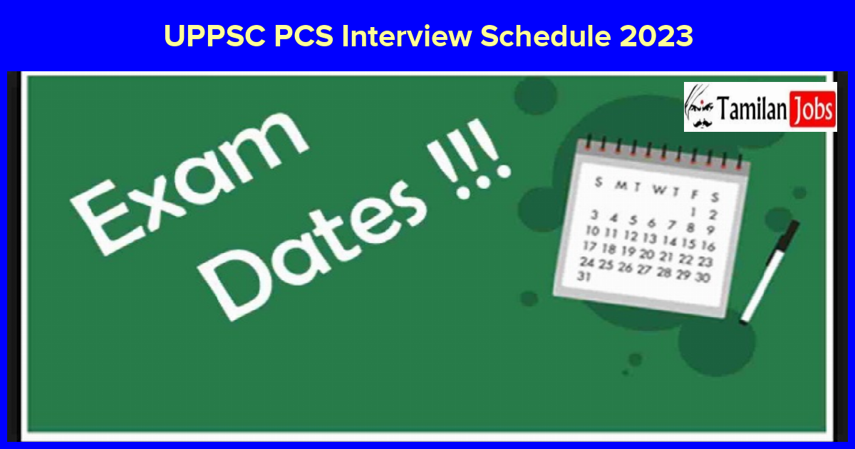 UPPSC PCS Interview Schedule 2023