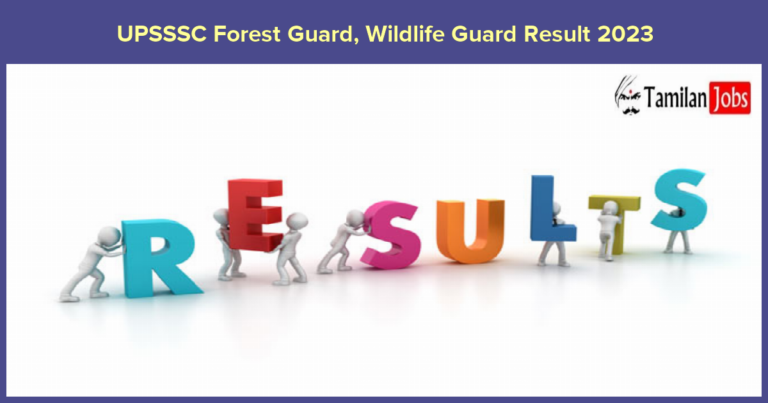 UPSSSC Forest Guard, Wildlife Guard Result 2023