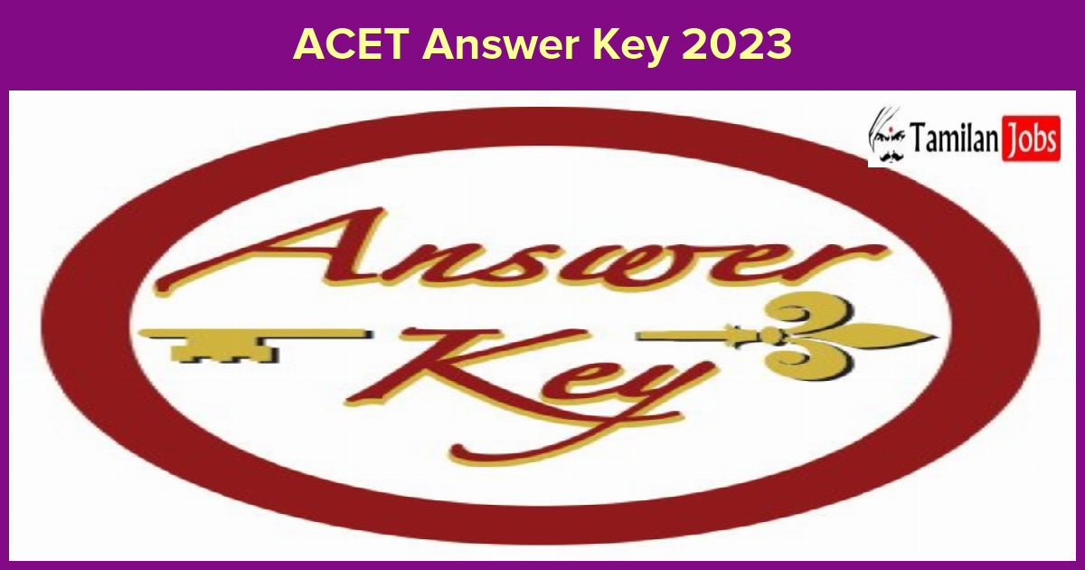 Acet Answer Key 2023