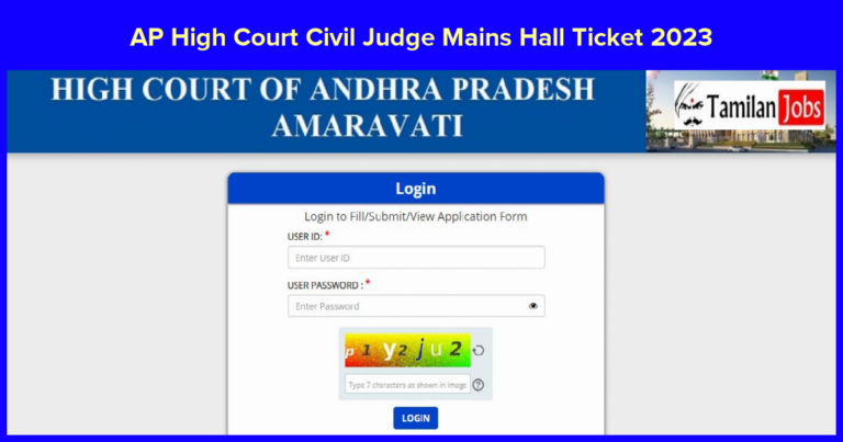 AP High Court Civil Judge Mains Hall Ticket 2023