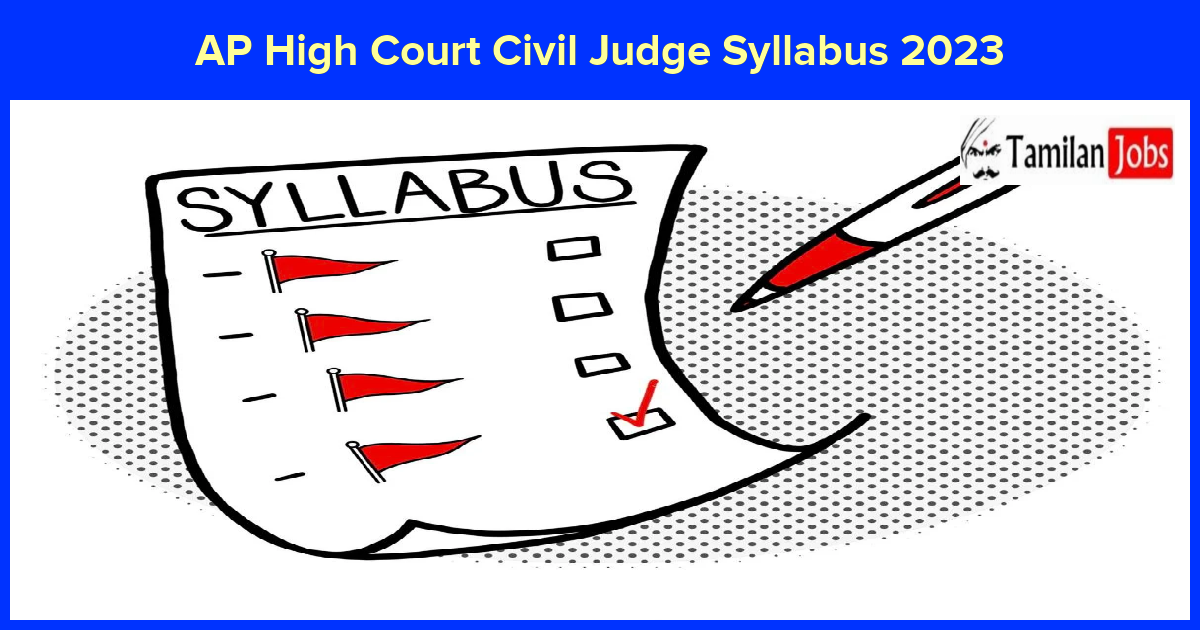 AP High Court Civil Judge Syllabus 2023
