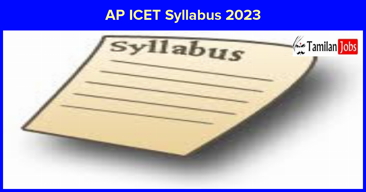 AP ICET Syllabus 2023 
